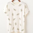 Cream Colour Floral Tee