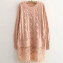 Lace Knit Tunic - Pink