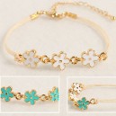 Double sided Floral bracelet - Green