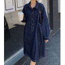 Denim Dress (Two big pockets) - L