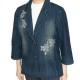 Embroidered Denim Jacket - L