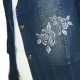 Embroidered Denim Jacket - L