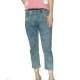 Lace Denim cropped pants - S