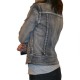 Stand Collar Denim Jacket - M