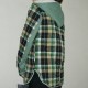 Checkered Cotton Pad Denim Jacket - Blue