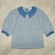 Denim collar Knit -  Grey