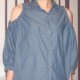 Denim shoulderless Shirt - Light Blue