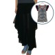 Denim Ribbon Bow Vest + shorts w/ chiffon dress 2 in 1