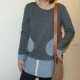 Polka dot thick blouse - Grey