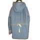 Quilted Denim fleece hooded Jacket - Blue