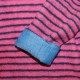 Fleece Fabric + Denim Top -  Cherry Pink x Black