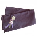 Purple Denim Scarf w/ Corsages