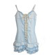 Ruffles Denim Overall skirt - L