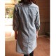 Denim / Tencel Long Blouse (Dress) - S