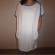 Denim Striped Cotton Tunic - White