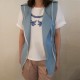 Denim Chiffon Vest