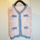 Pink lace Jacket w/ Denim Border