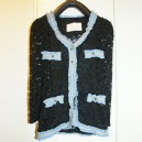 Black lace Jacket w/ Denim Border
