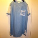 牛仔Lace Pocket Tee