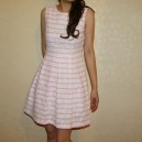 Striped Lace Dress - Pink