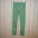 Tight Pants / Leggings w/ Pattern - Green