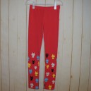 Tight Pants / Leggings w/ Pattern - Red