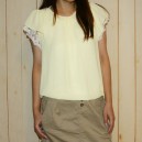 Chiffon lace Sleeve Blouse - Yellow