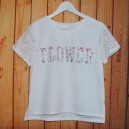 Lace tee - White