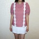 Checker Floral Blouse