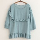 Ruffles Blouse - Blue