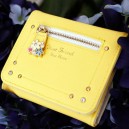 Floral chain Wallet - Yellow
