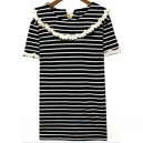 Striped Tee w/ Ribbon